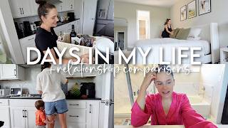 DAYS IN MY LIFE: relationship comparisons, best sunscreen hack, indoor activities + mom life!