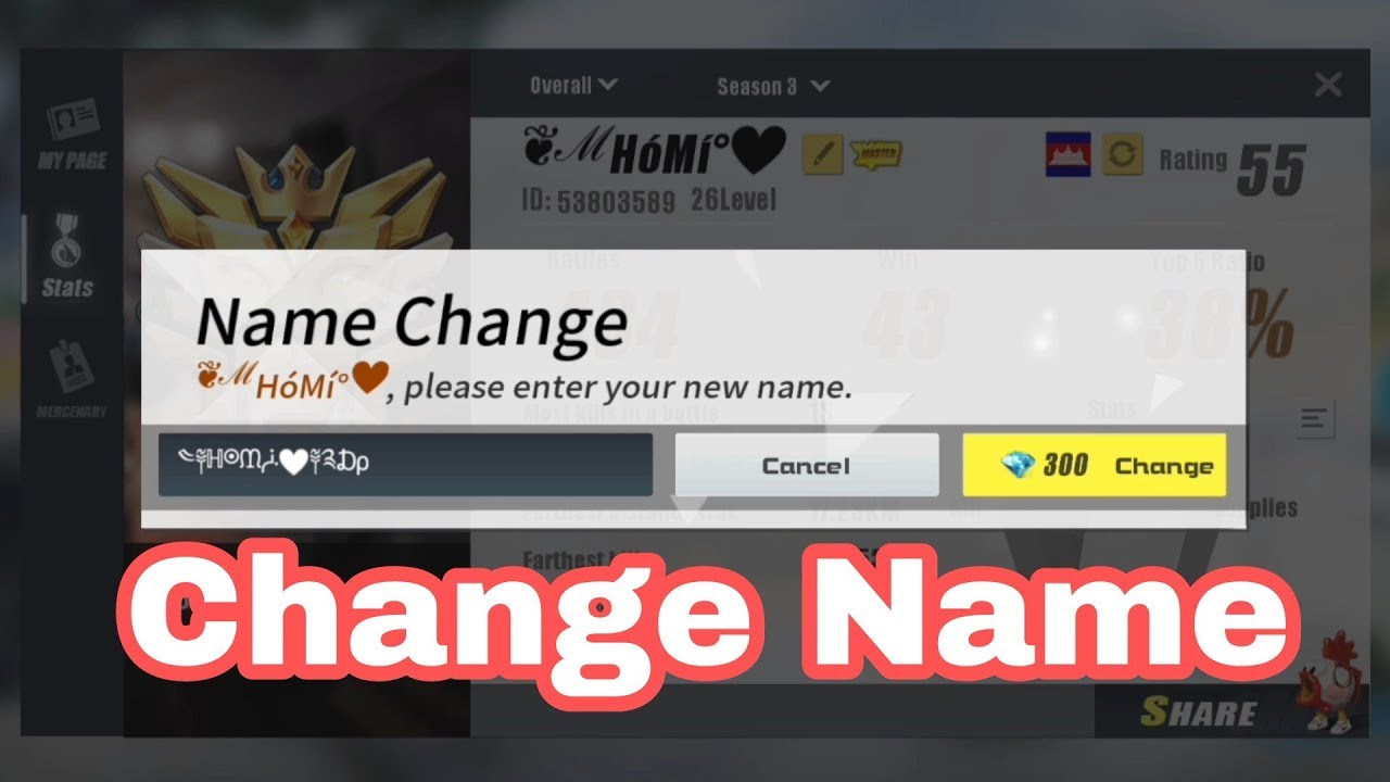 How to change name in rules of survival YouTube
