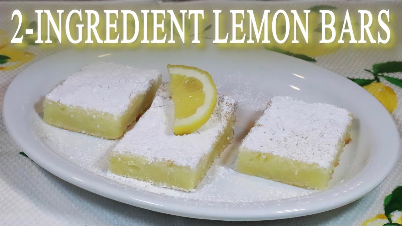 2-Ingredient Lemon Bars 🍋💛 
