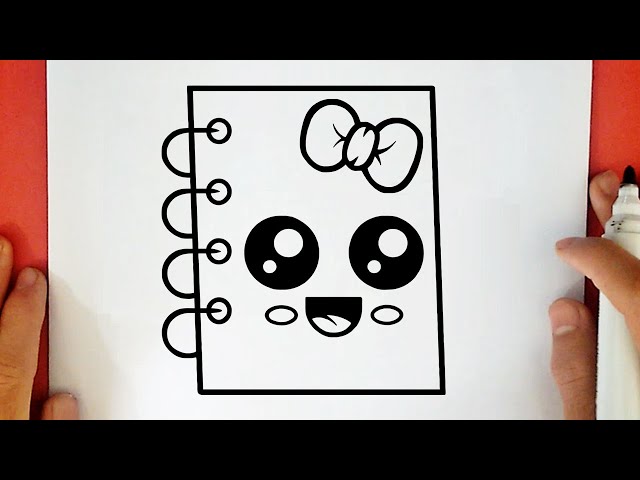 Como dibujar un LIBRO KAWAII SONRIENTE, dibujos para niños 💓⭐ How to draw  a SMILING BOOK