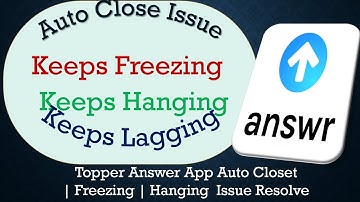 How to Solve Topper Answr App Auto Close | Keeps Freezing | Not Responding Issue Solve on Android