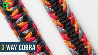 How to make 3 way Cobra | Paracord Bracelet tutorial