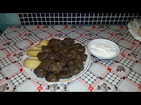 YARPAQ DOLMASI (YAPRAK DOLMASI TARIFI) (ДОЛМА ИЗ ВИНОГРАДНЫХ ЛИСТЬЕВ)