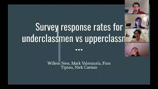 Survey response rates for underclassmen vs upperclassmen