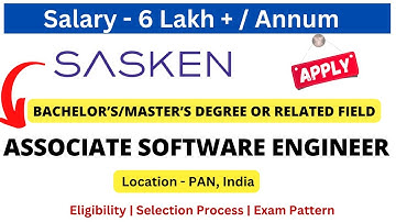 Sasken Off Campus Drive for Freshers 2022/2023/2024 ASSOCIATE SOFTWARE ENGINEER Salary 6 LPA+ #jobs