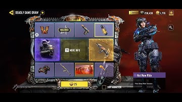 CALL OF DUTY MOBILE CODM GARENA DEADLY GAME DRAW LEGENDARY QXR- FOSSIL FIRE 3 SPINS