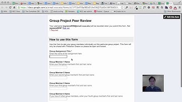 Peer Review Form Overview