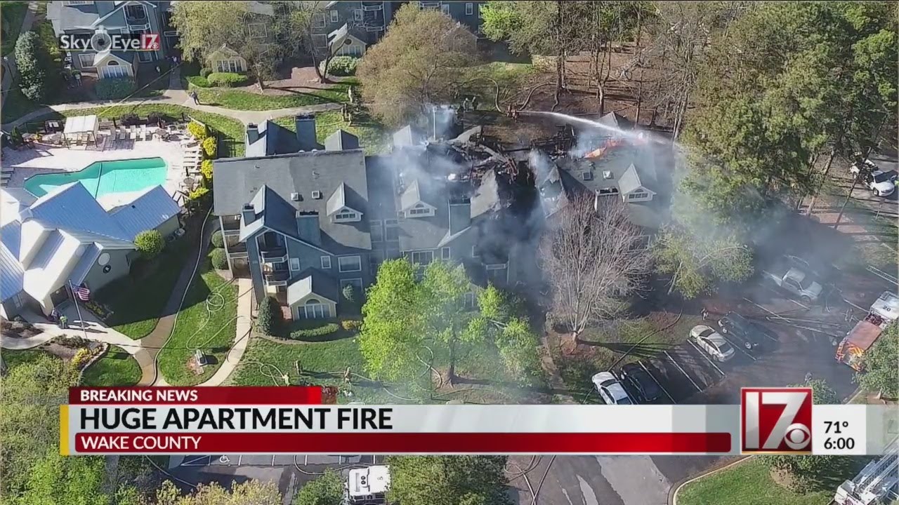 Massive fire destroys multiple Raleigh apartment units - YouTube