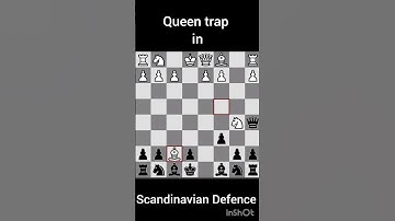 Queen trap in Scandinavian Defence #sports #chess #game#chess hub #chess tips #chess technique