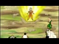 Goku transforms into a super saiyan for the androids