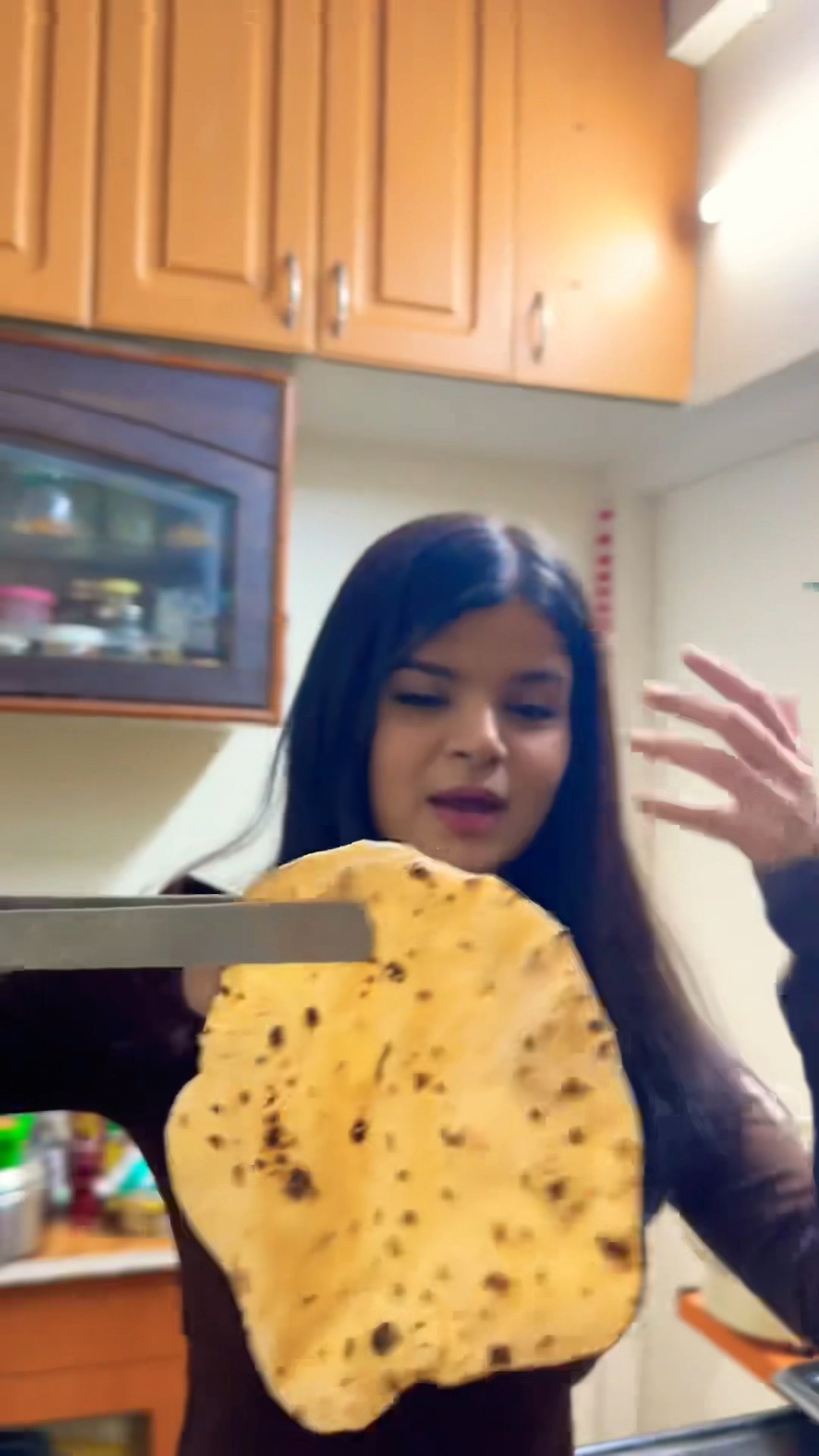 Krutika Making ROTI For the First Time ? #shorts