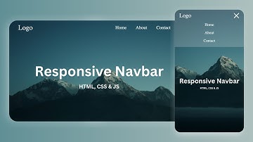 How To Create a Responsive Navbar Using HTML, CSS & JS | Step By Step Tutorial