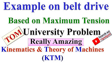 Problem on belt drives, Imp Problem #GTU #KTM #TOM #Belt #Example #BeltDrive