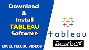 How to Download & Install Tableau Software in Telugu