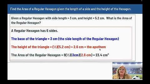 The area of a regular Hexagon with the apothem given.