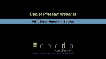 VBA - Error Handling