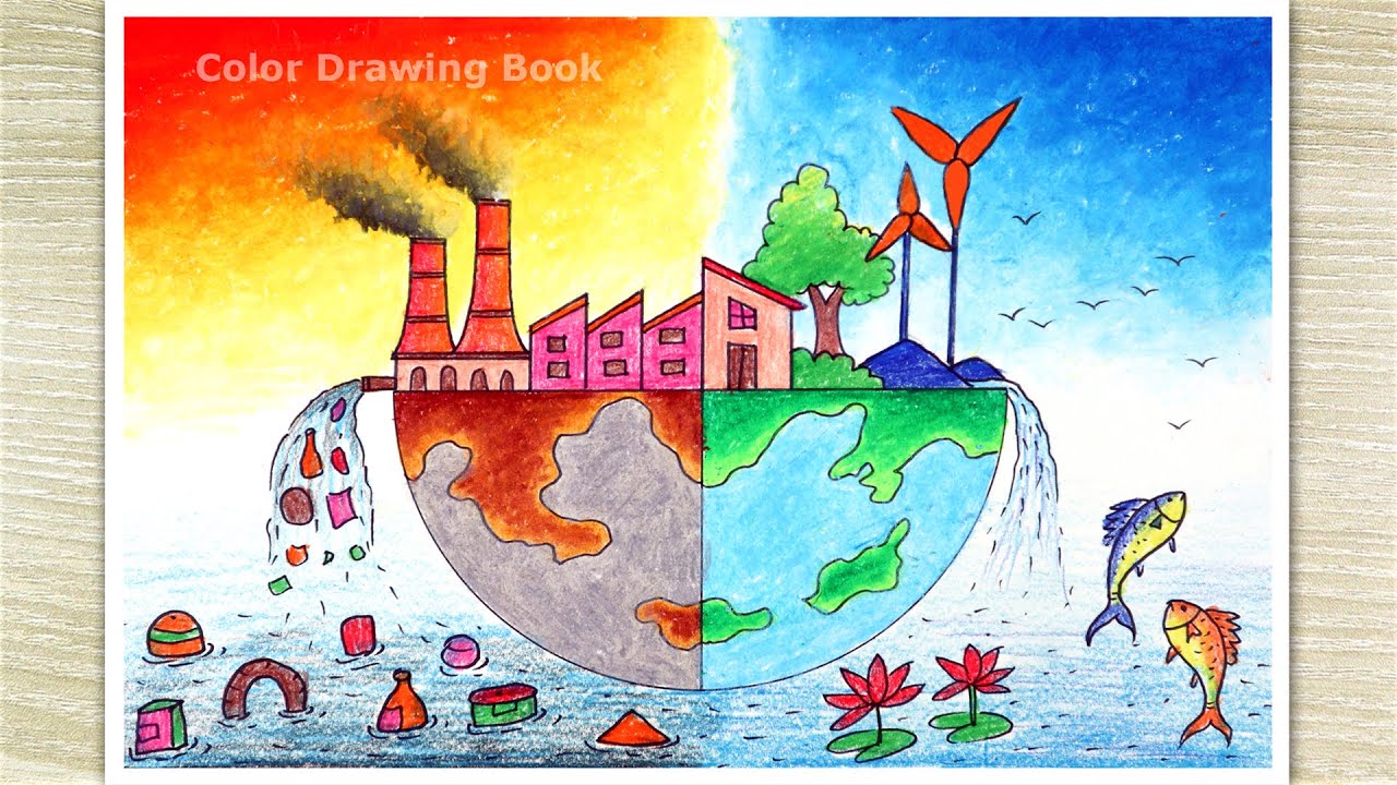 save environment drawing||air pollution||earth day||environment day poster  painting | Earth drawings, Environment drawing ideas, Poster drawing