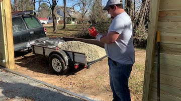 Harbor freight unloader on trailer
