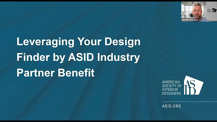ASID Member Benefit Webinar: Leveraging Your Design Finder by ASID Industry Partner Benefit