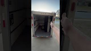 Queen size mattress and box spring in U-Haul 5X8 enclosed trailer
