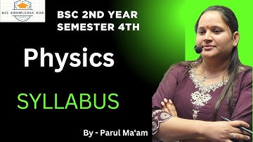 B.Sc. Semester 4TH Syllabus PHYSICS