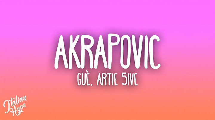 Guè, Artie 5ive - Akrapovič