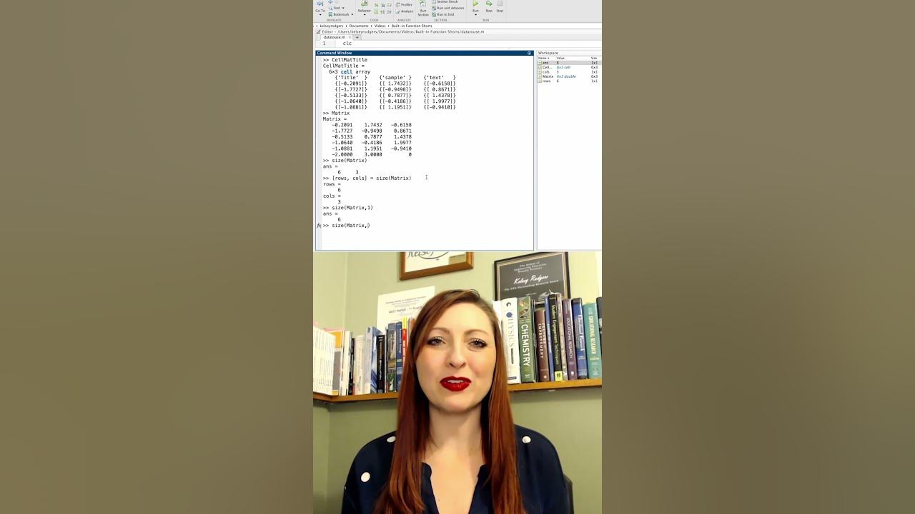 MATLAB: Size of an Array - size - YouTube