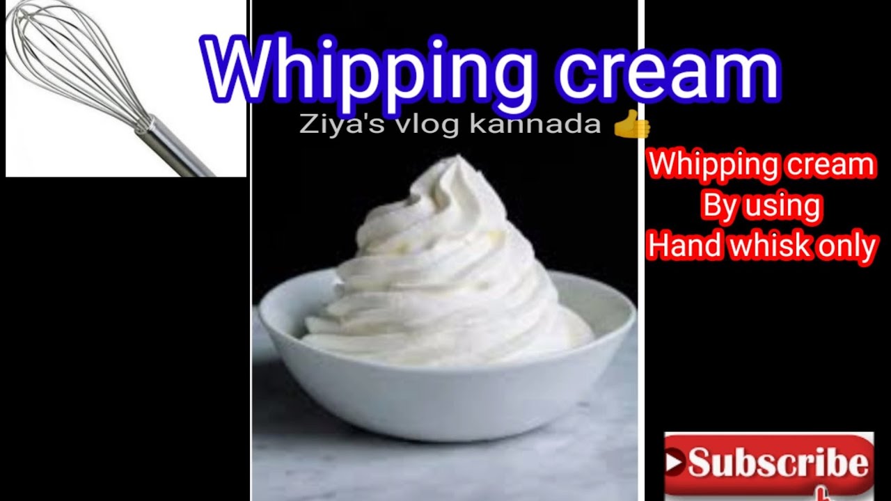 By hand/how to whip cream without an electric mixer in few minutes