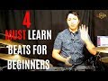 4 Drum Beats Every Beginner Must Know  - Drum Lesson