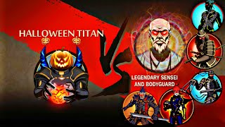 Shadow Fight 2 Halloween Titan Vs Legendary Sensei And Bodyguards