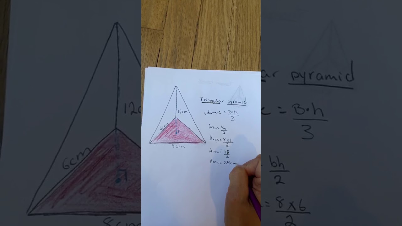 Volume of triangular pyramid - YouTube