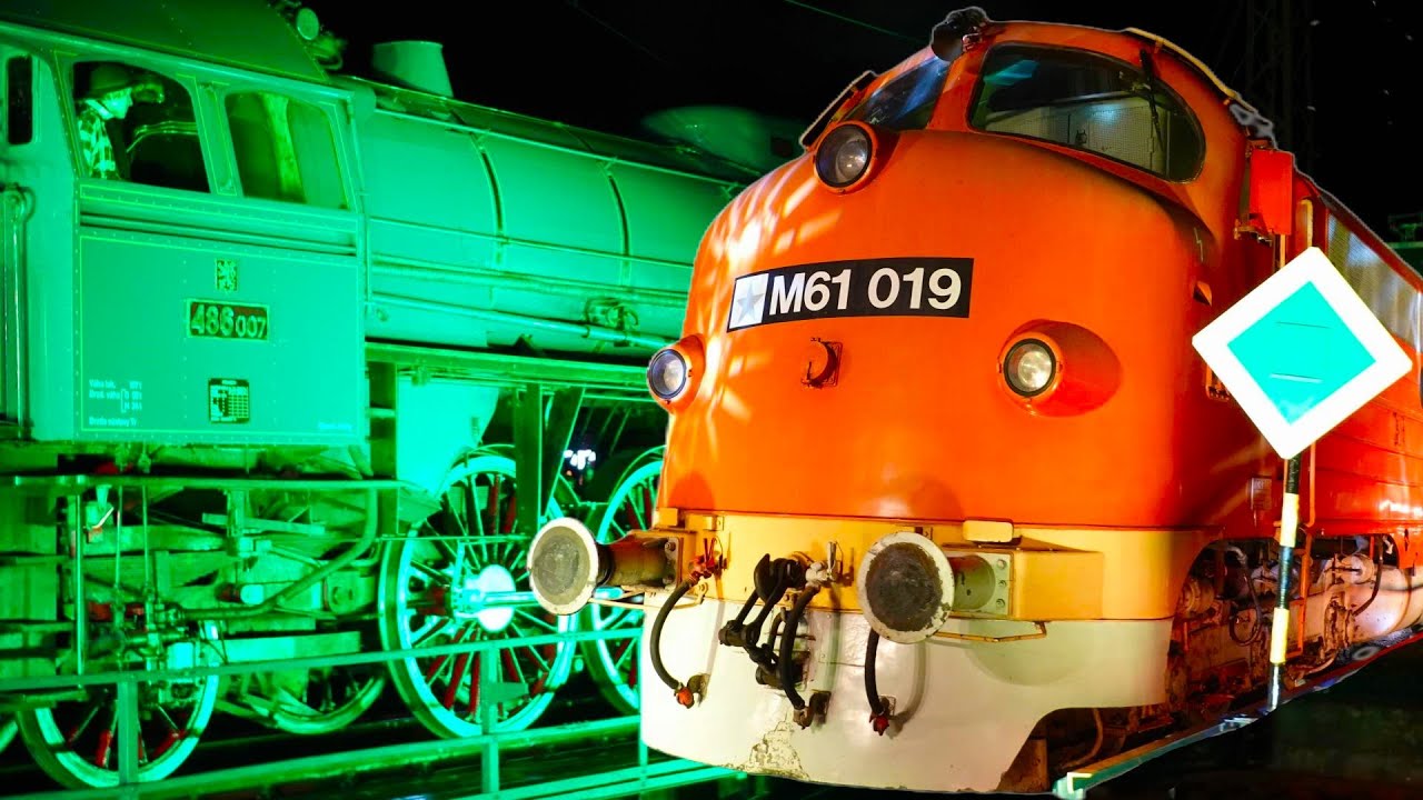 Noční vlaková  show - národní den železnice Česká Třebová 2024