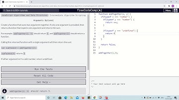 Challenge 19 - arguments optional - freecodecamp