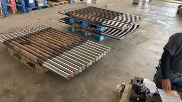 Assembly of 3.25” x 77.5” anchor rods A354 BD