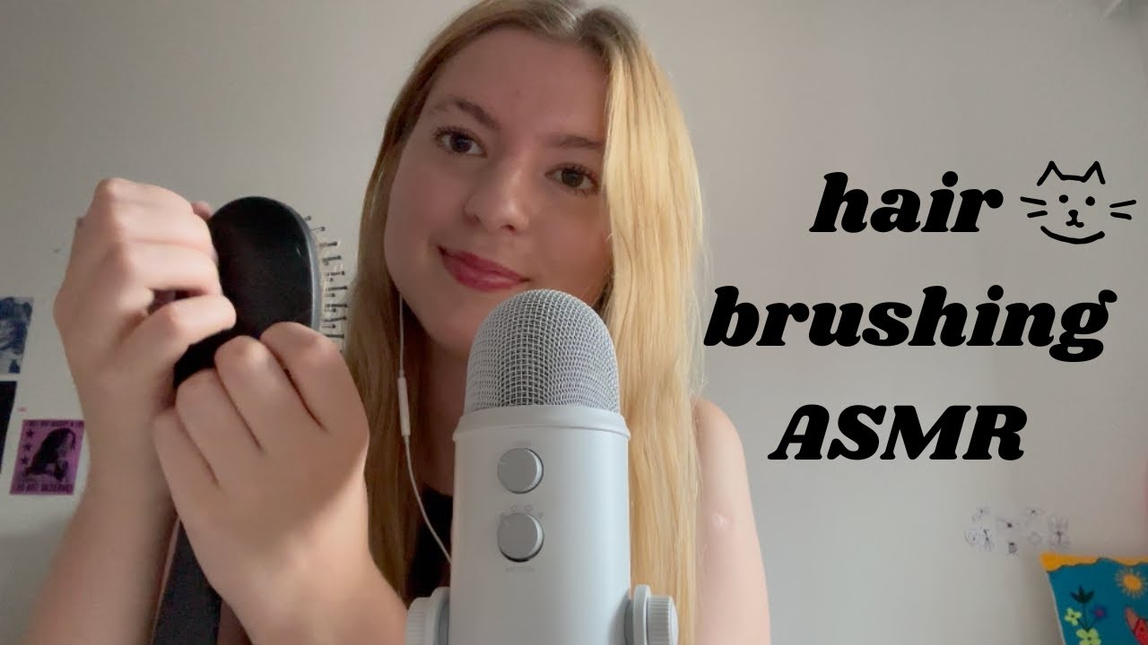 ASMR | HAIR BRUSHING | hair on the mic, rambling, plaiting