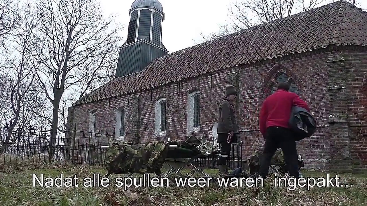 Champing in kerk van Fransum