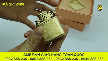 Bật lửa xăng đá đồng nguyên khối gió thổi không tắt Zorro Z506 | Ambe.vn
