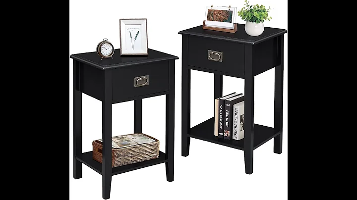 Assemble: VECELO Nightstands Set of 2 End/Side Tables Living Room Bedroom Bedside