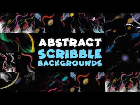 Abstract Scribble Backdrops - 4K Kit (Ae, Pr, Dr, FCPX)