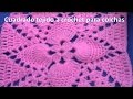 Cuadrado o cuadro a crochet en punto piñitas paso a paso para colchas y cojines