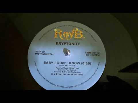 Kryptonite — Kryptonite ‎– Baby I Don't Know (Instrumental)