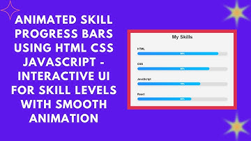 Animated Skill Progress Bars using HTML, CSS, and JavaScript | Step-by-Step Guide 🚀🎨