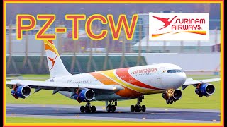 Airbus A340 - PZ-TCW - Surinam Airways at Amsterdam Airport 4K