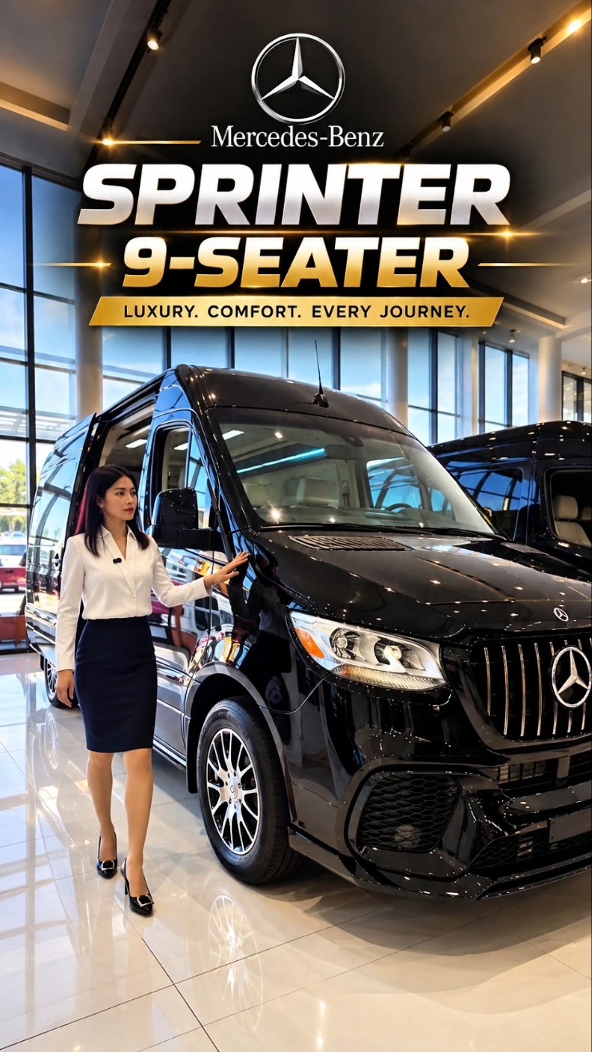 9 seats. High roof. Serious space - customized Mercedes-Benz