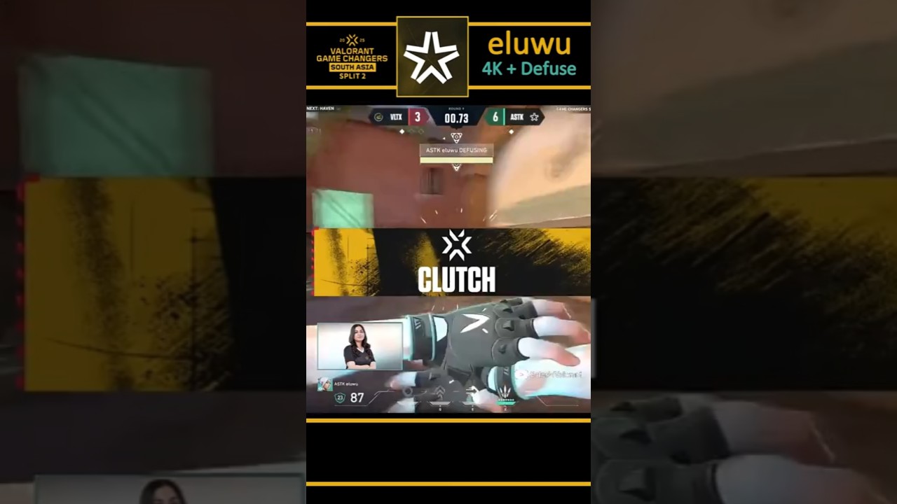 ASTK eluwu 4k+Defuse (VCT Game Changers South Asia 2025 Split 2) Asterisk Women vs Velocity Gaming X