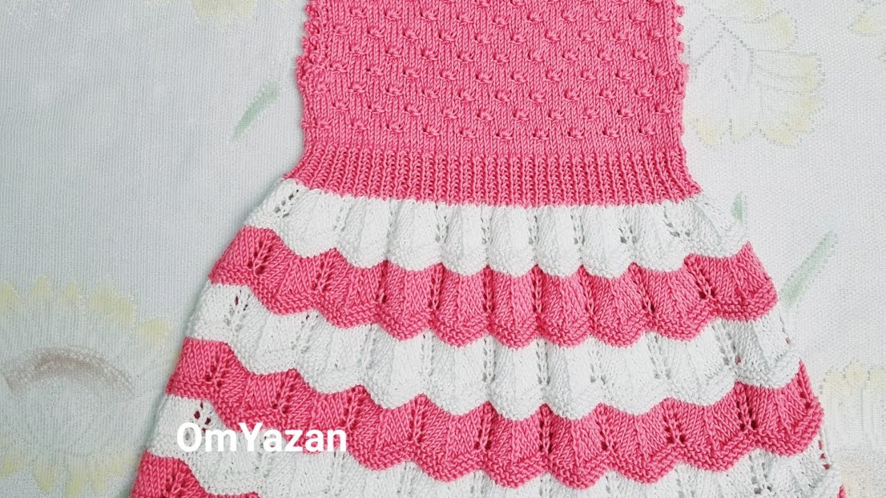 @ قناة OmYazan Triku  Crochet  تريكو: (الجزء الثاني )من فستان الأمورةللعيد بغرزة الزيكزاك مع الاجور
