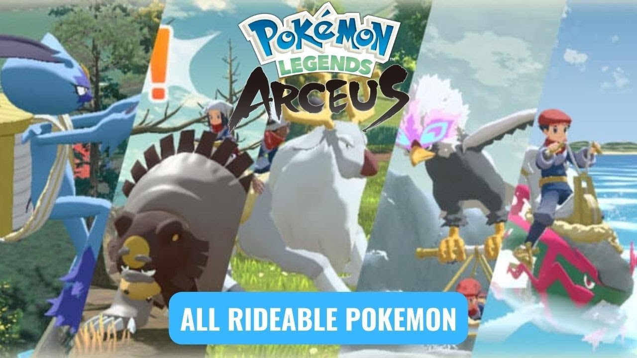 Pokemon Legends Arceus: All Rideable Pokemon - YouTube