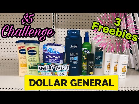 Dollar General $5 Challenge! I 10/18-24/2020 I 3 Freebies & Overage!