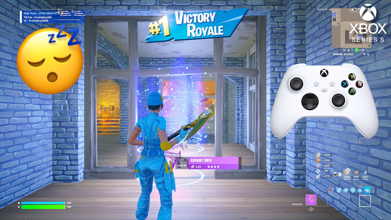 [30 MINS] Xbox Series S Controller ASMR😴 Fortnite Tilted Zone Wars Gameplay (4K 120FPS)