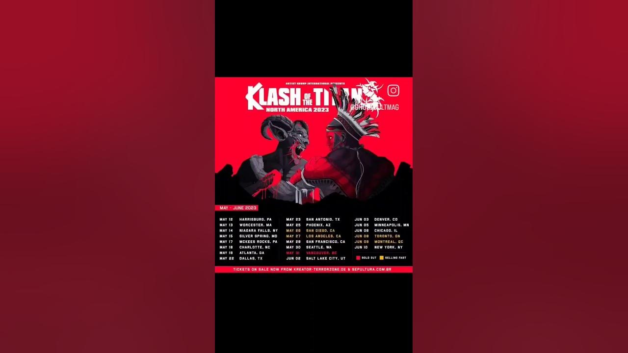 Checking in for The Klash of The Titans tour with Sepultura, Kreator